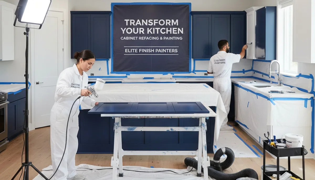 Cabinet painting in Orlando, FL with durable, moisture-resistant finish for humid weather