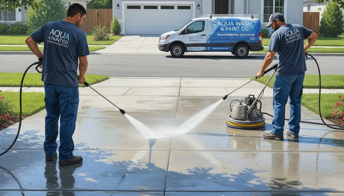 Orlando, FL concrete pressure cleaning for driveways, patios, and walkways by Orlando Paint Pros