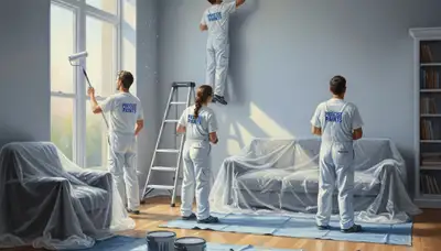 Orlando interior house painting service with professional painters refreshing home walls in Orlando, FL