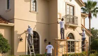 Exterior painting crew in Orlando, FL providing professional residential painting services