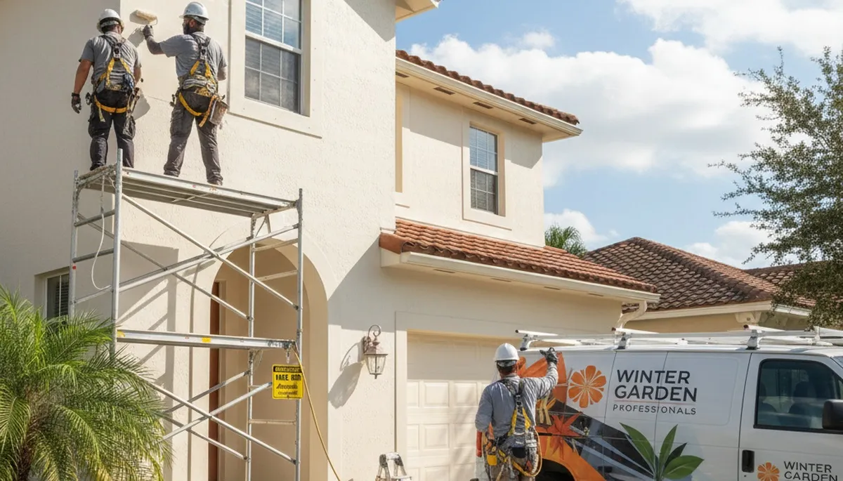 Exterior painting in Orlando, FL for a professional home improvement project